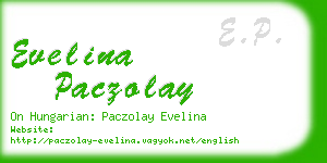 evelina paczolay business card